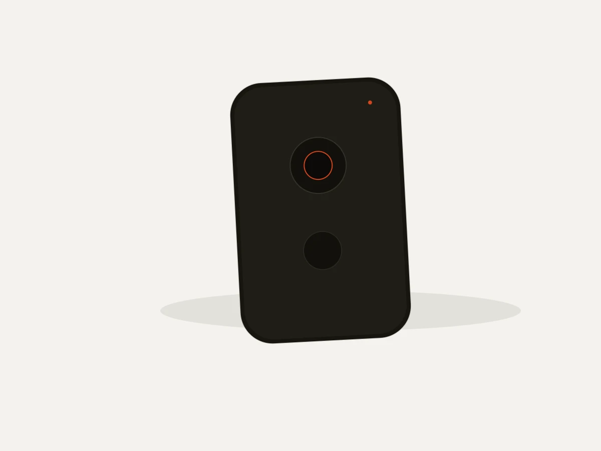 Nova wearable device angled against neutral canvas